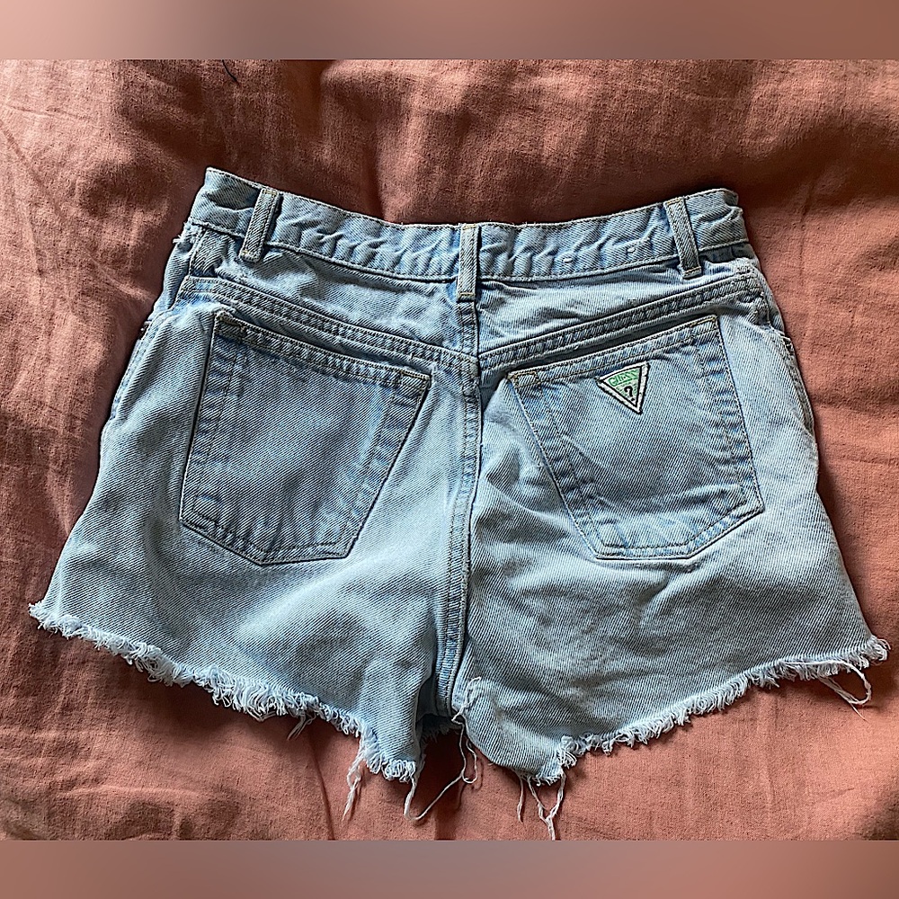 Vintage Guess cutoff high rise Jean shorts